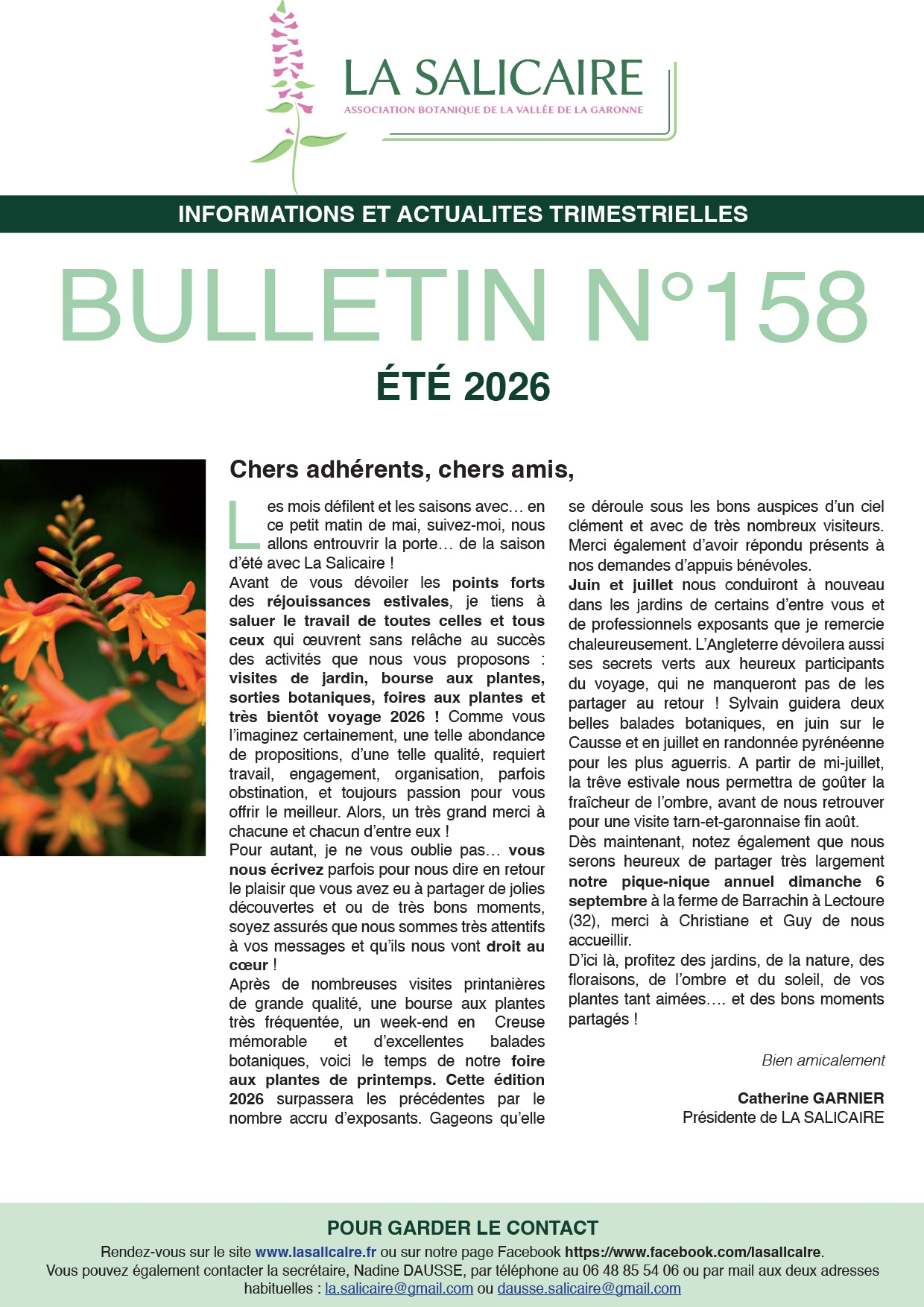 Le bulletin trimestriel
