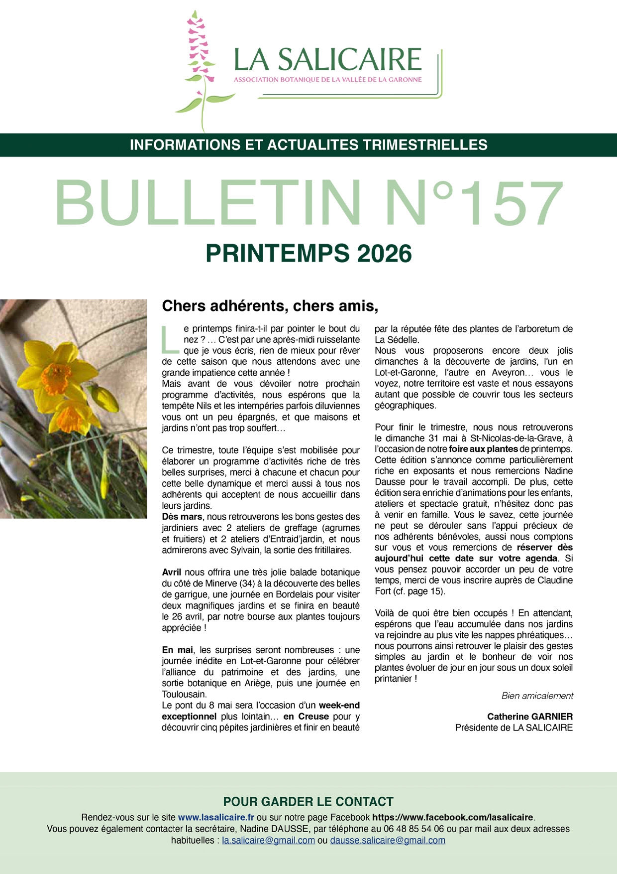 Le bulletin trimestriel