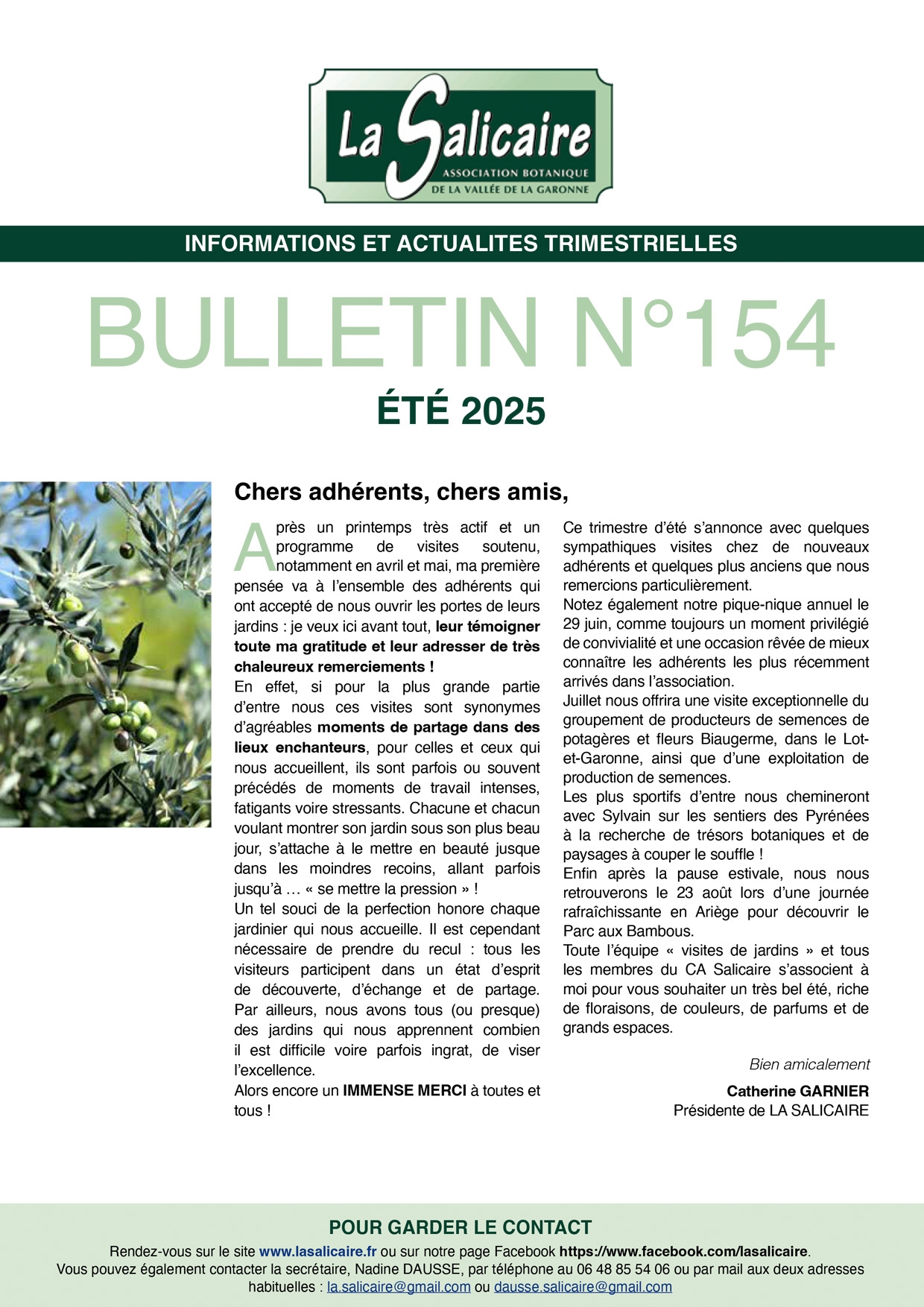 Le bulletin trimestriel