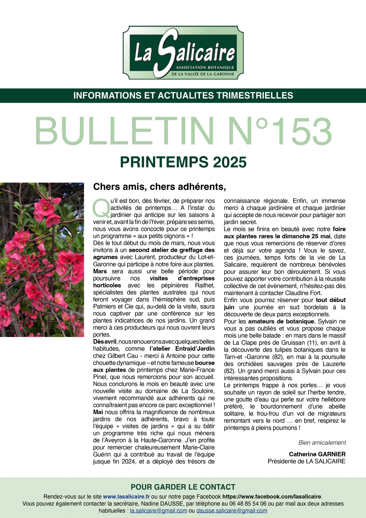 Le bulletin trimestriel