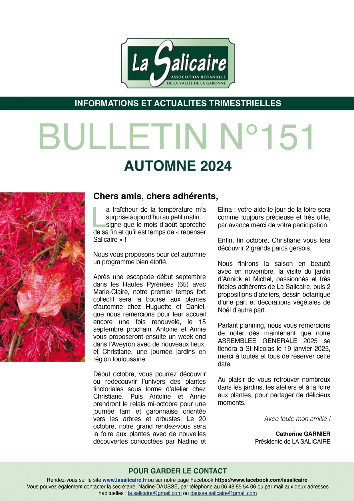 Le bulletin trimestriel
